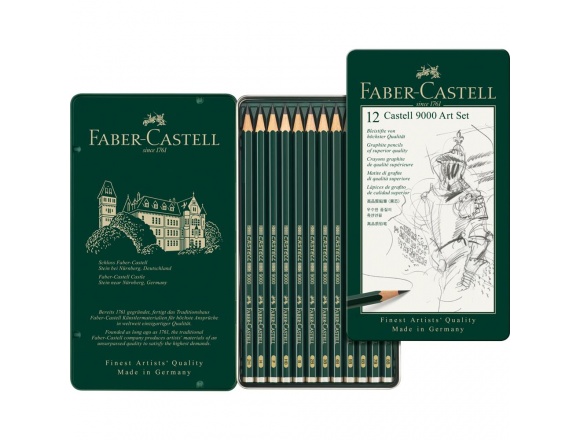 Zestaw Ołówków Ołówki Faber Castell 9000 Art 12