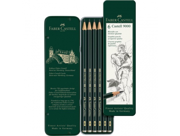 Zestaw Ołówków Ołówki Faber Castell 9000 6 Szt.